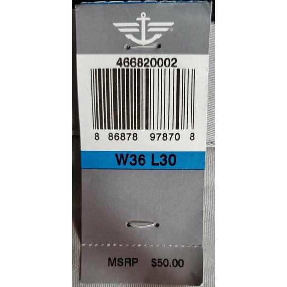 New Men's Dockers Easy Khaki Straight Fit D2 Flat Front Pants Gray 36x29.5* NWT - Picture 4 of 8